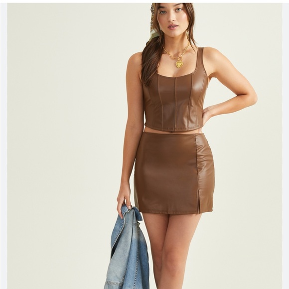 Altar’d State Brooklyn Leather Top - Picture 2 of 3